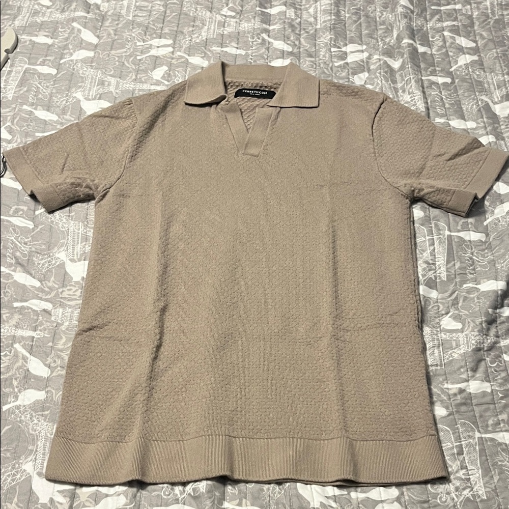 Kenneth Cole New York Taupe Polo Shirt